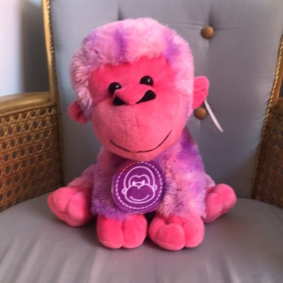 NWT Adventure Planet Tie-Dye brights pink & purple monkey plush stuffed animal - Picture 9 of 9